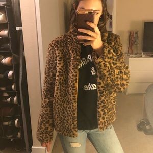 French Connection leopard print jacket - size 4
